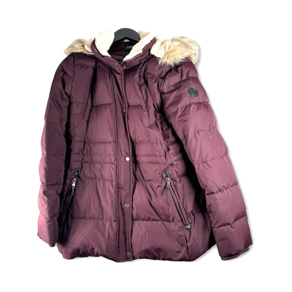 Lauren Ralph Lauren Womens Winter Down Puff Jacket Coat Sz L Large